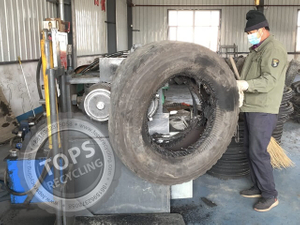 Depilador de alta eficiência para usina de reciclagem de resíduos de pneus